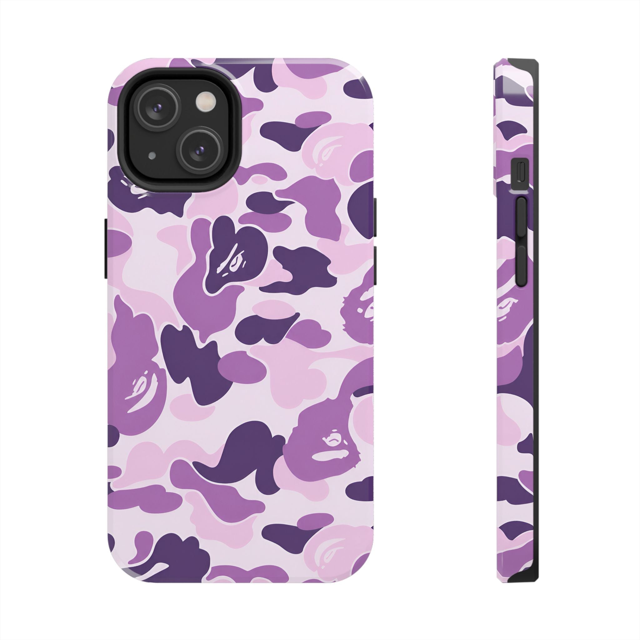 Purple Bape Print Phone Case