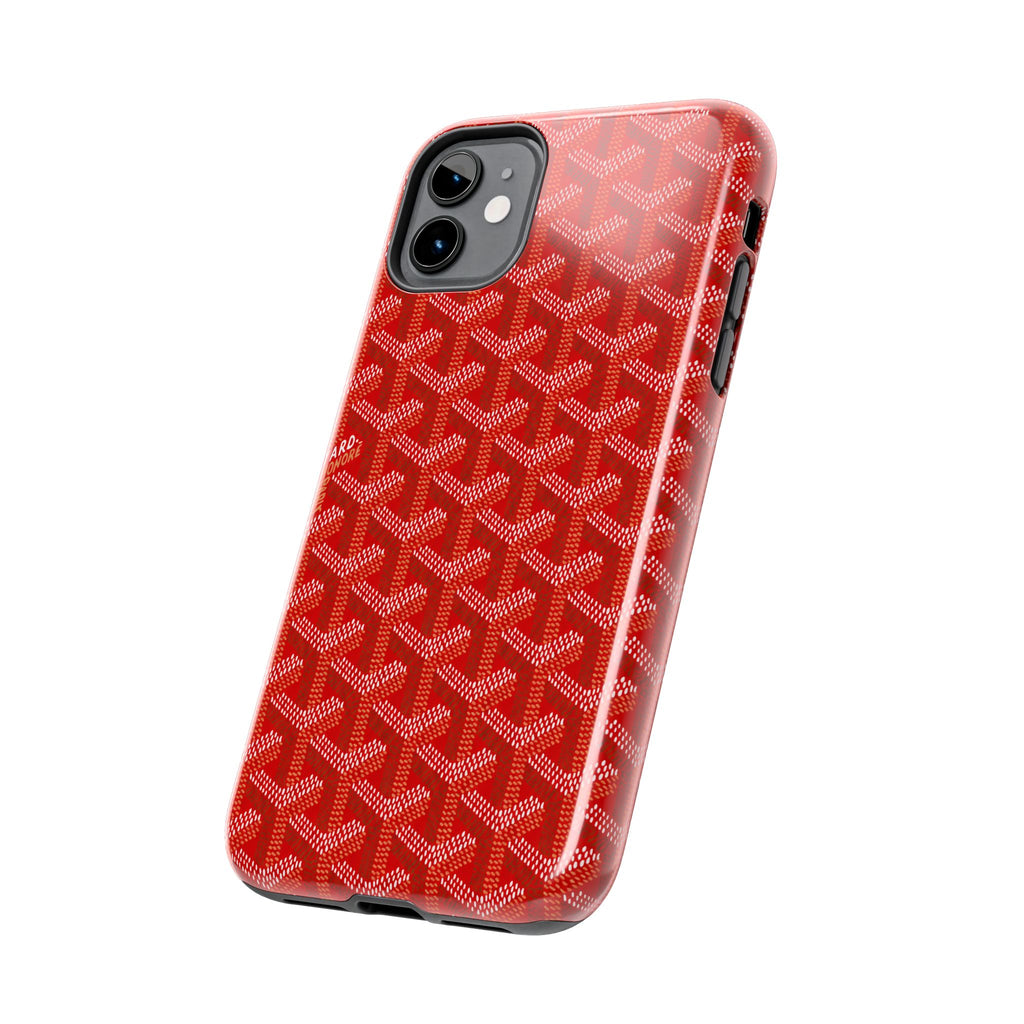 Red Goyard Phone Case