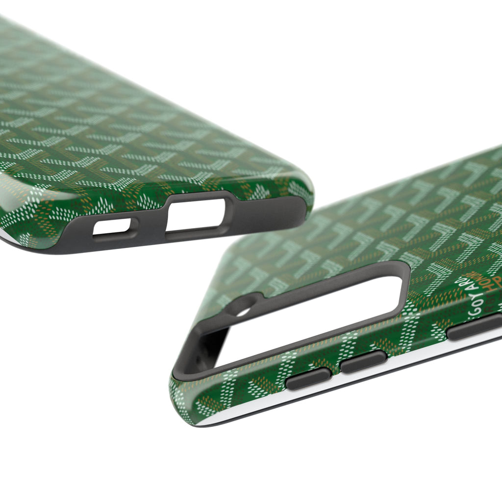 Green Goyard Phone Case