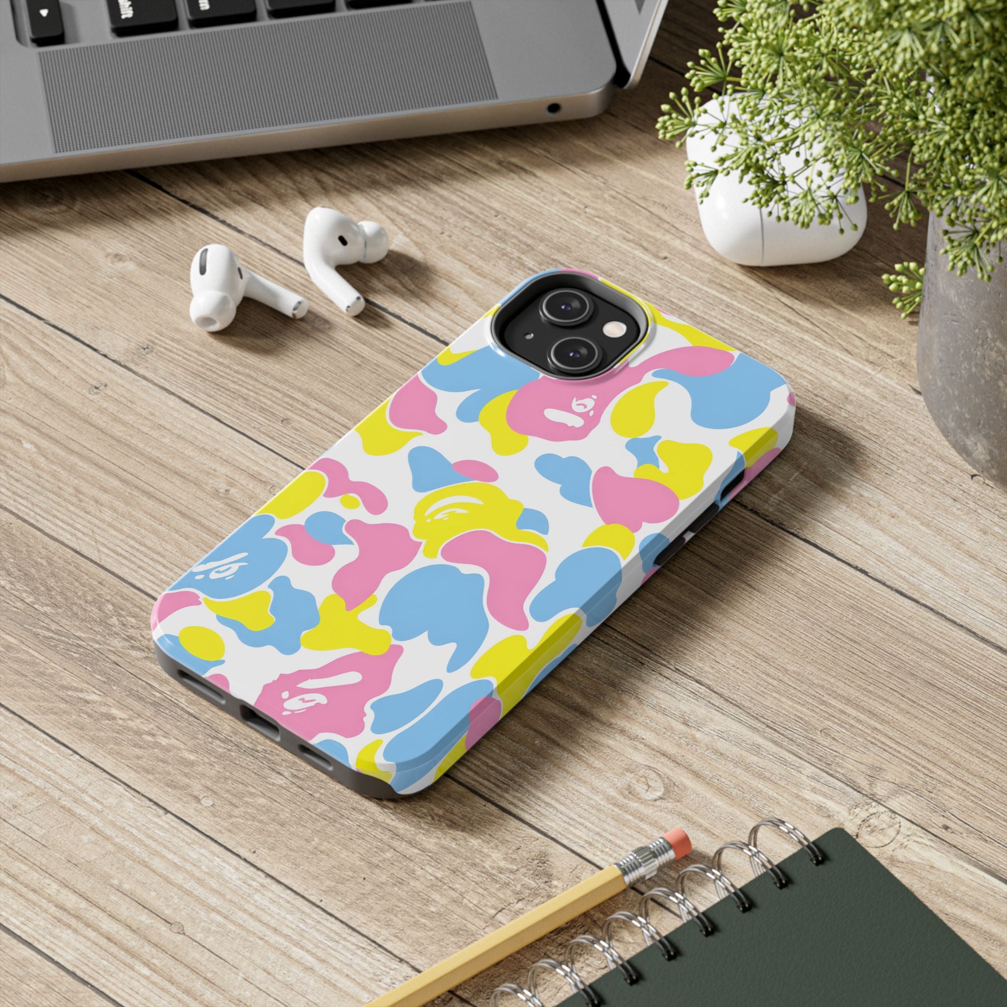 Multicolor Bape Print Phone Case