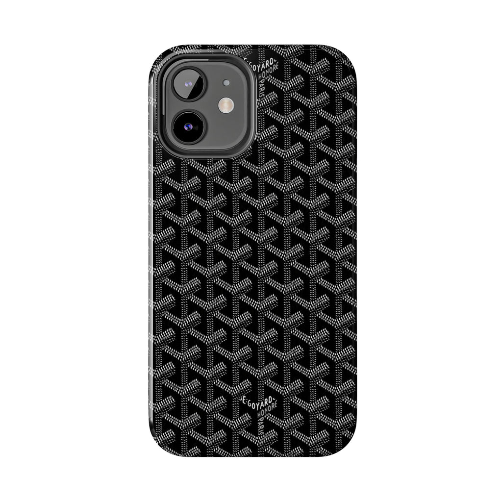 Black Goyard Phone Case