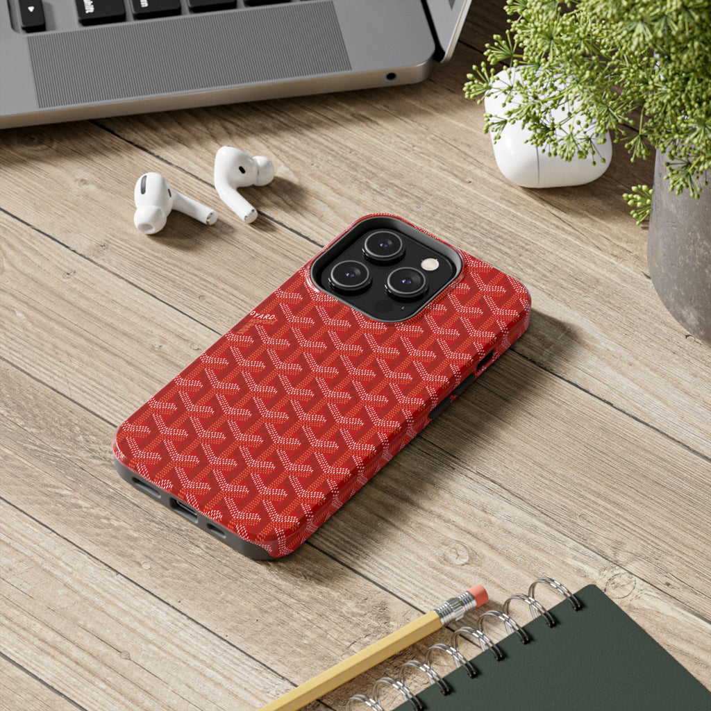 Red Goyard Phone Case