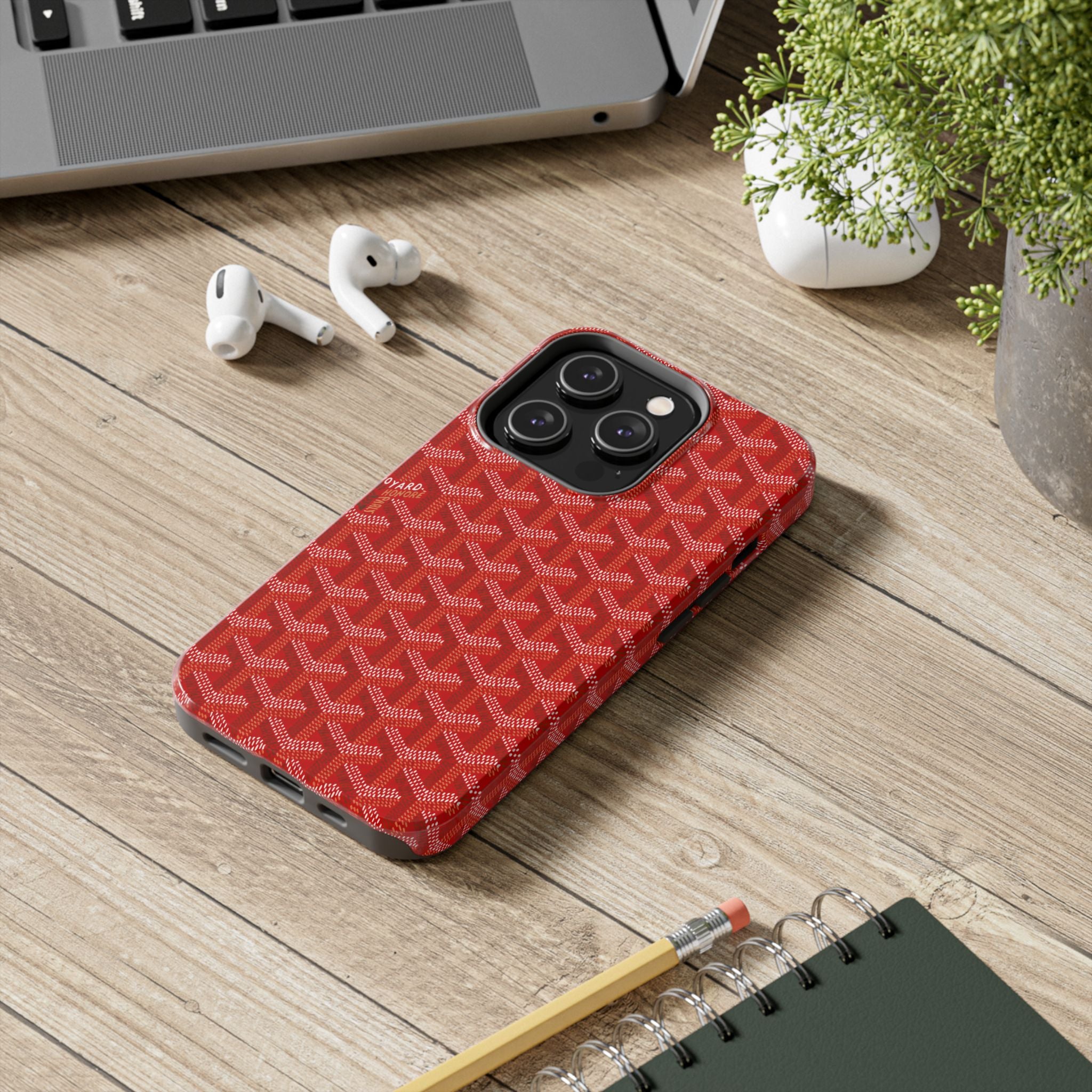 Red Goyard Phone Case