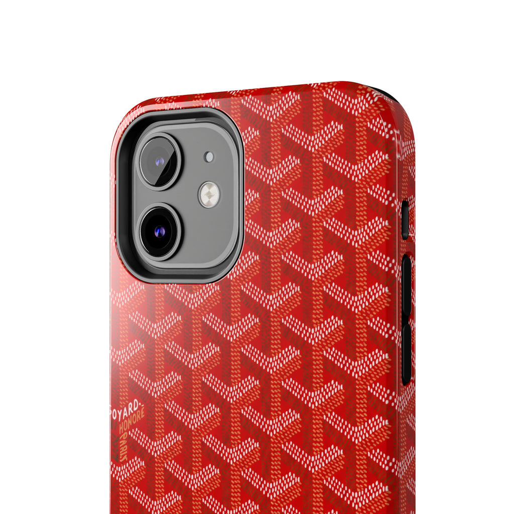 Red Goyard Phone Case