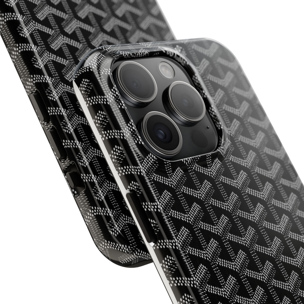 Black Goyard Phone Case