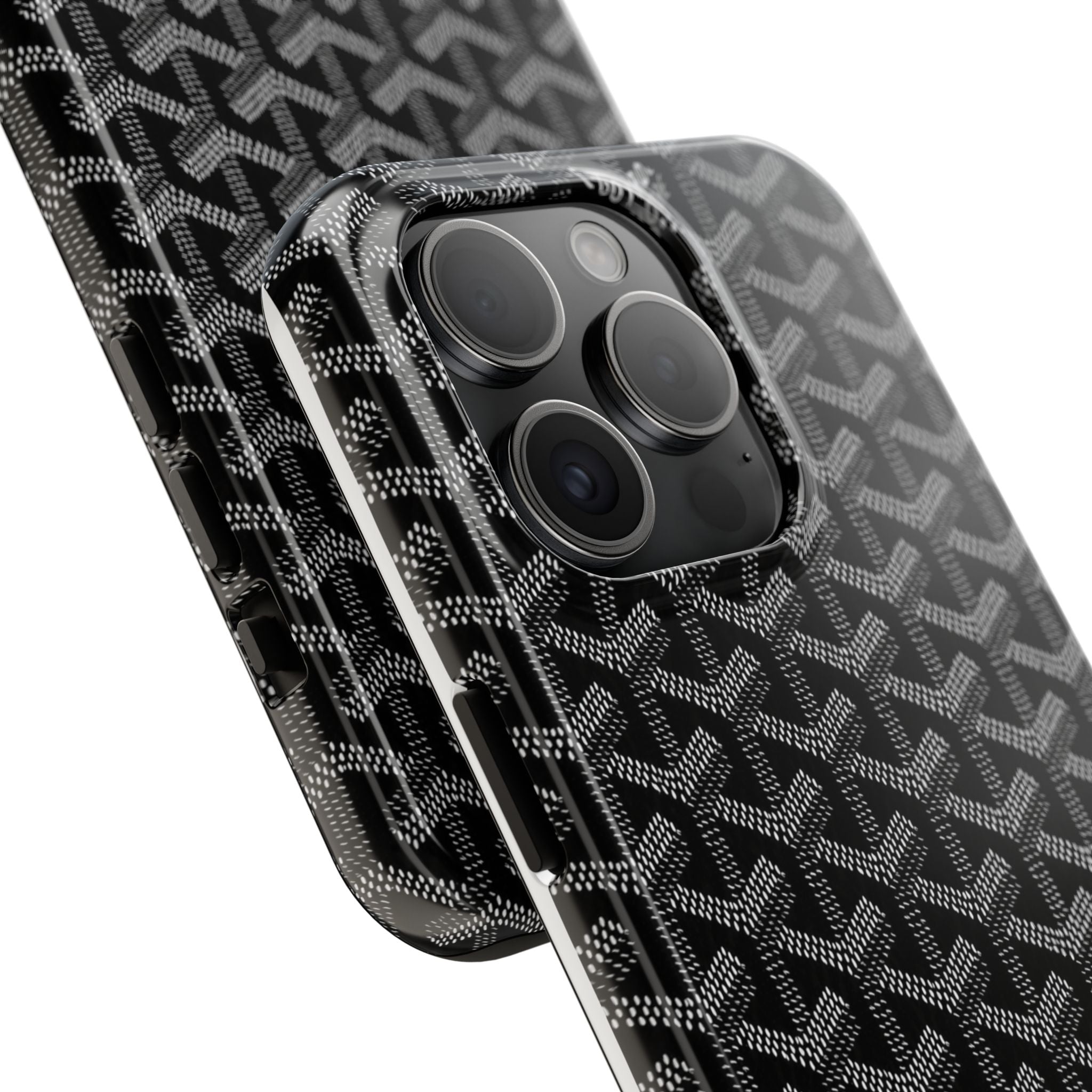 Black Goyard Phone Case