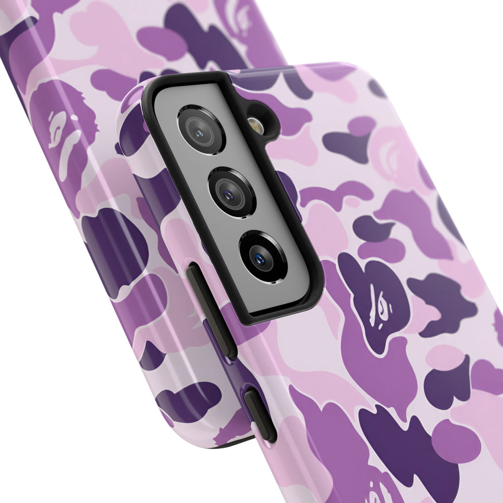 Purple Bape Print Phone Case
