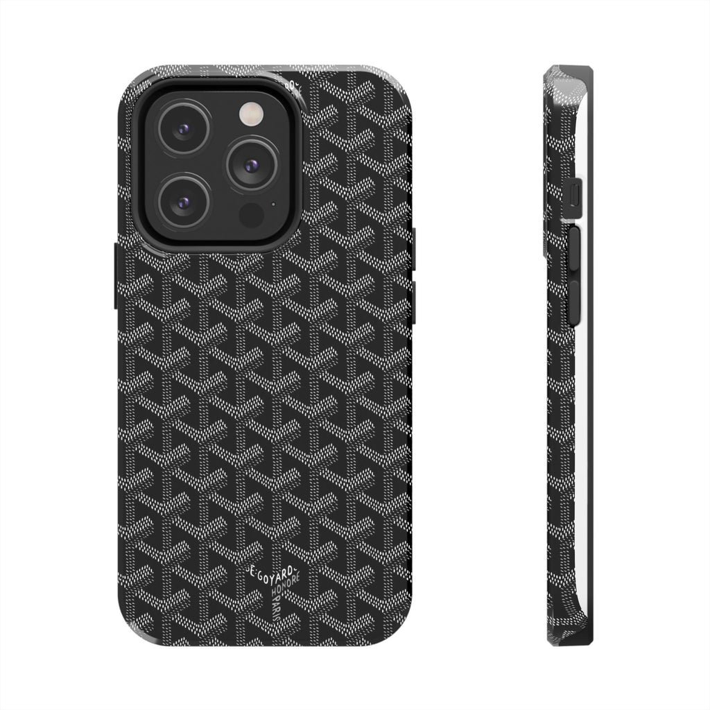 Black Goyard Phone Case