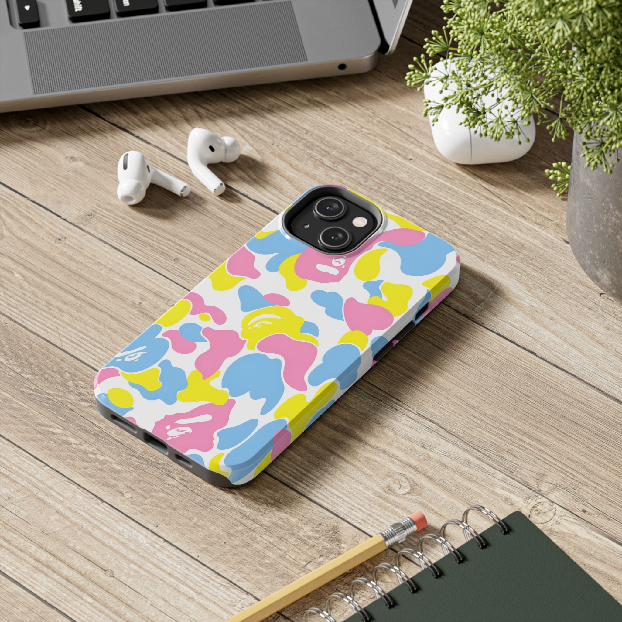 Multicolor Bape Print Phone Case