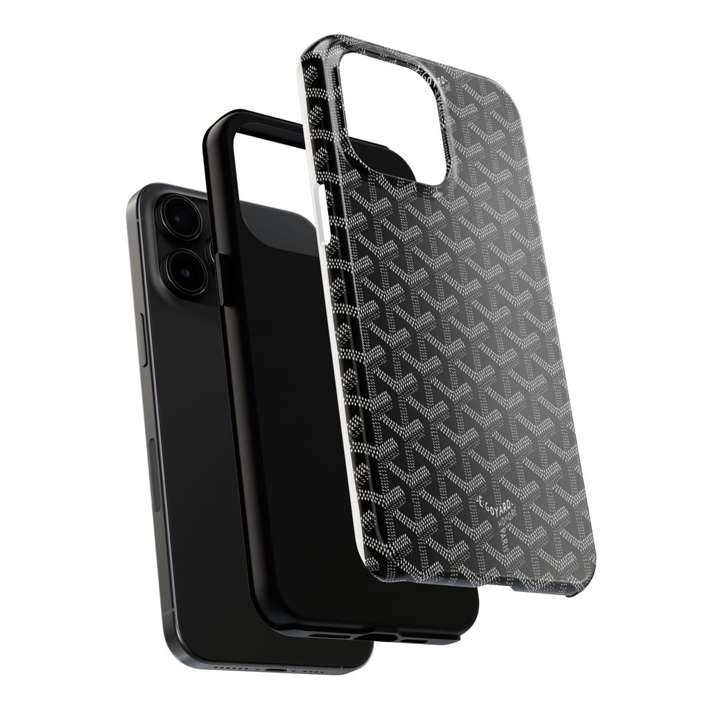 Black Goyard Phone Case