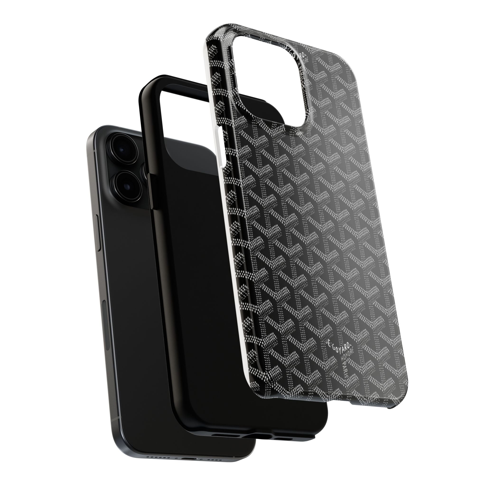 Black Goyard Phone Case