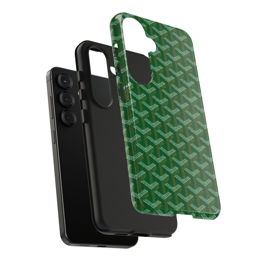 Green Goyard Phone Case
