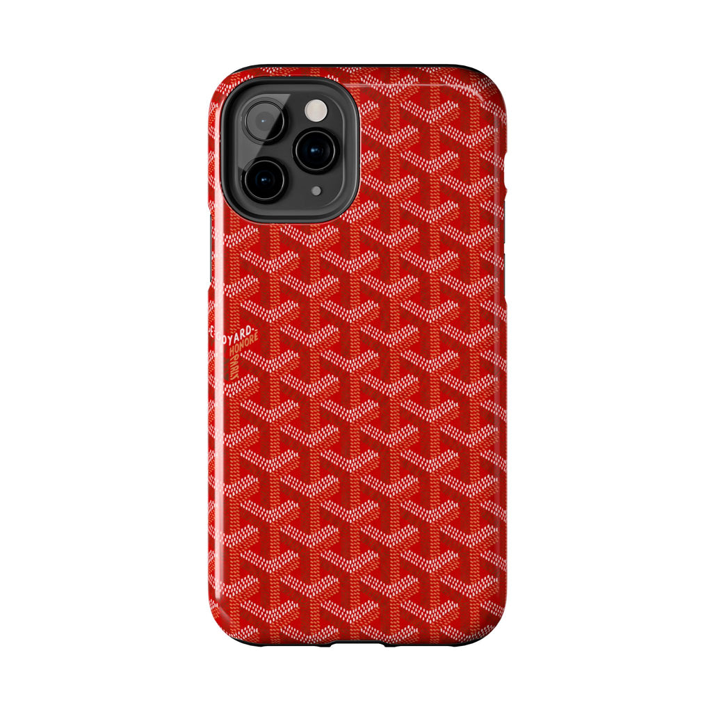 Red Goyard Phone Case