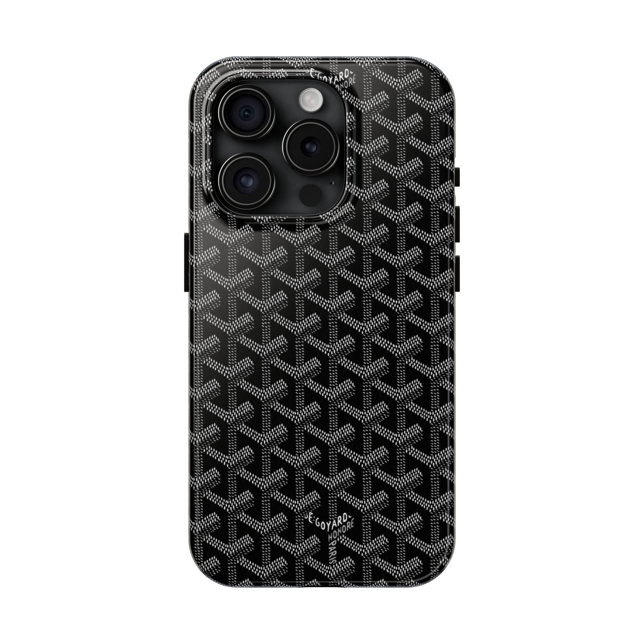 Black Goyard Phone Case