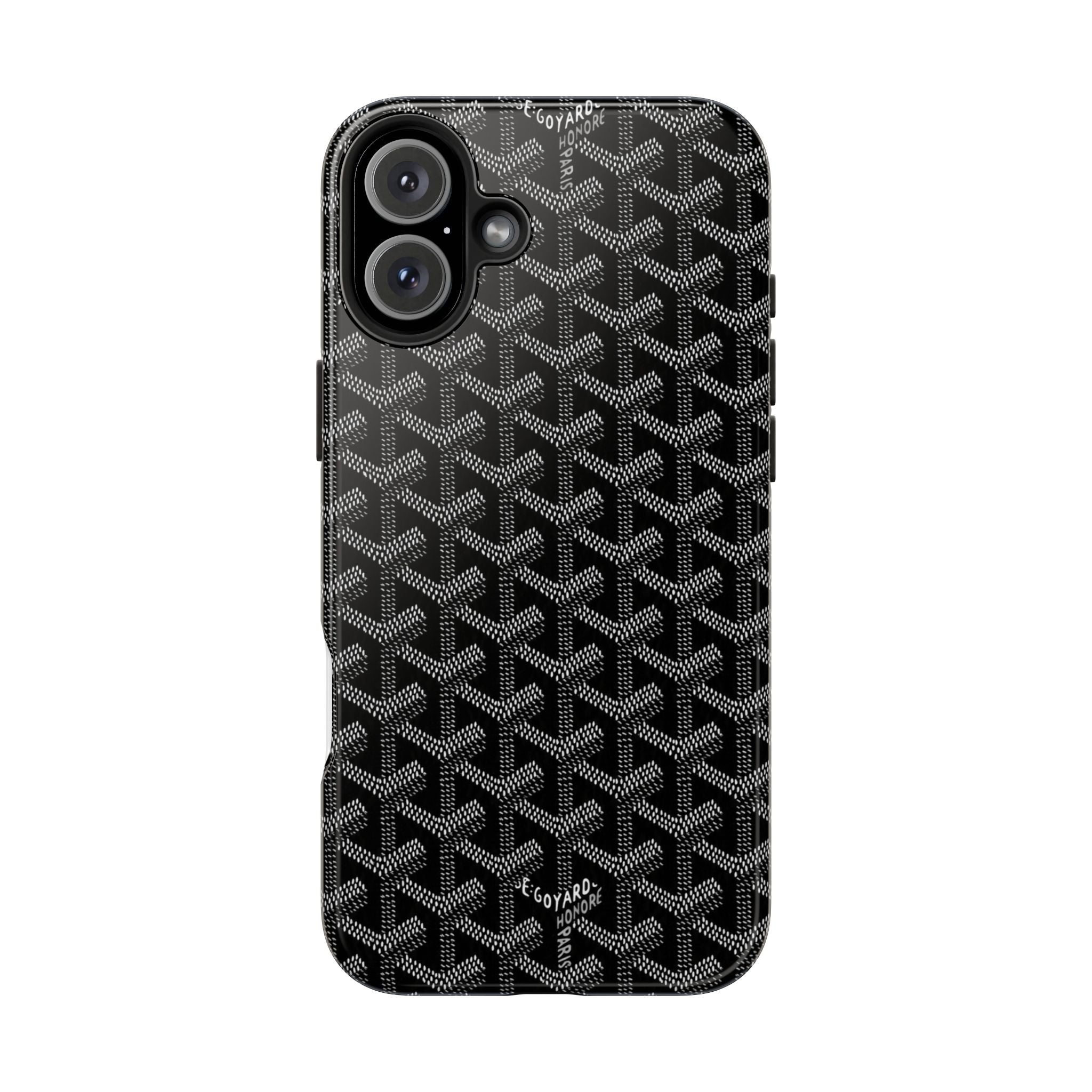 Black Goyard Phone Case