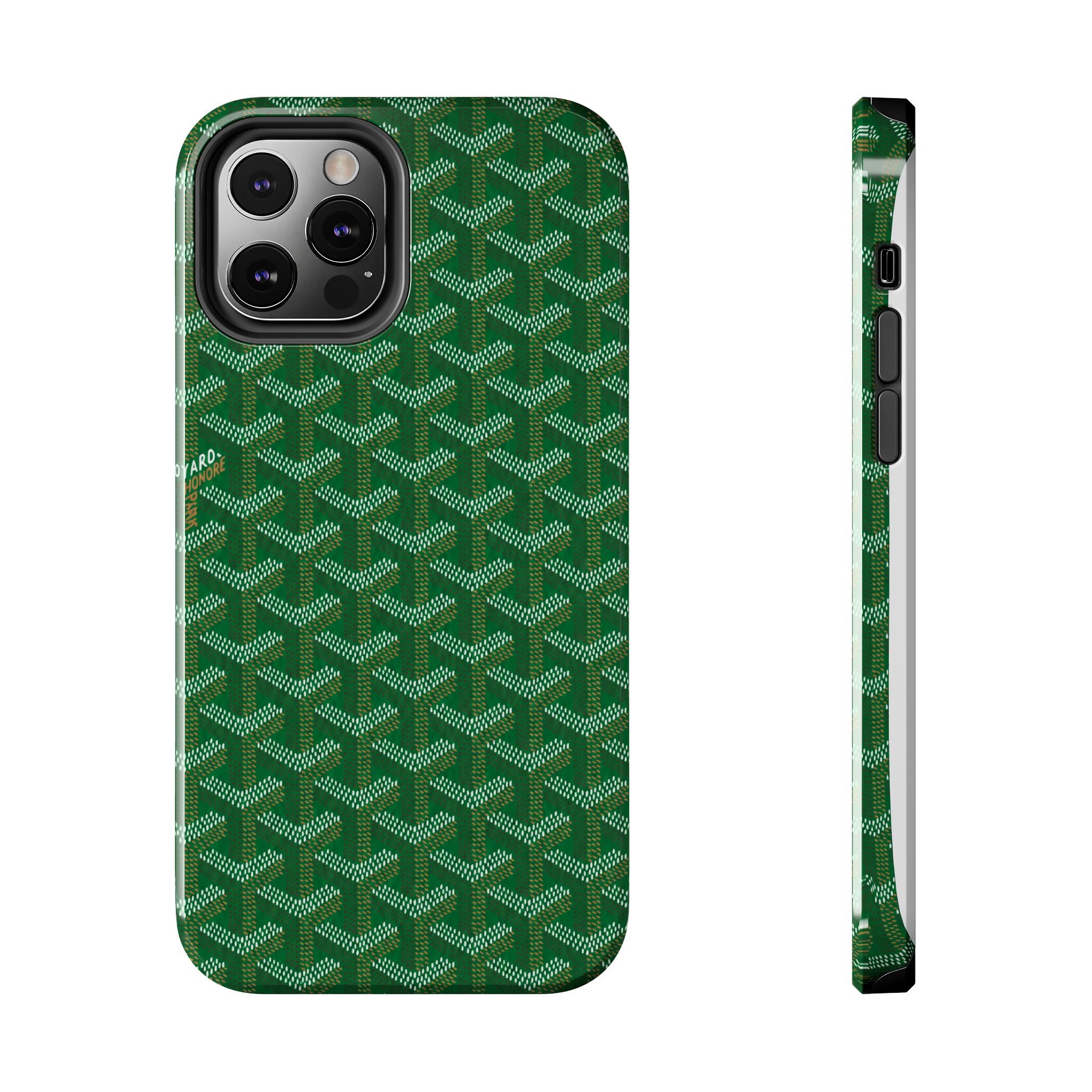 Green Goyard Phone Case