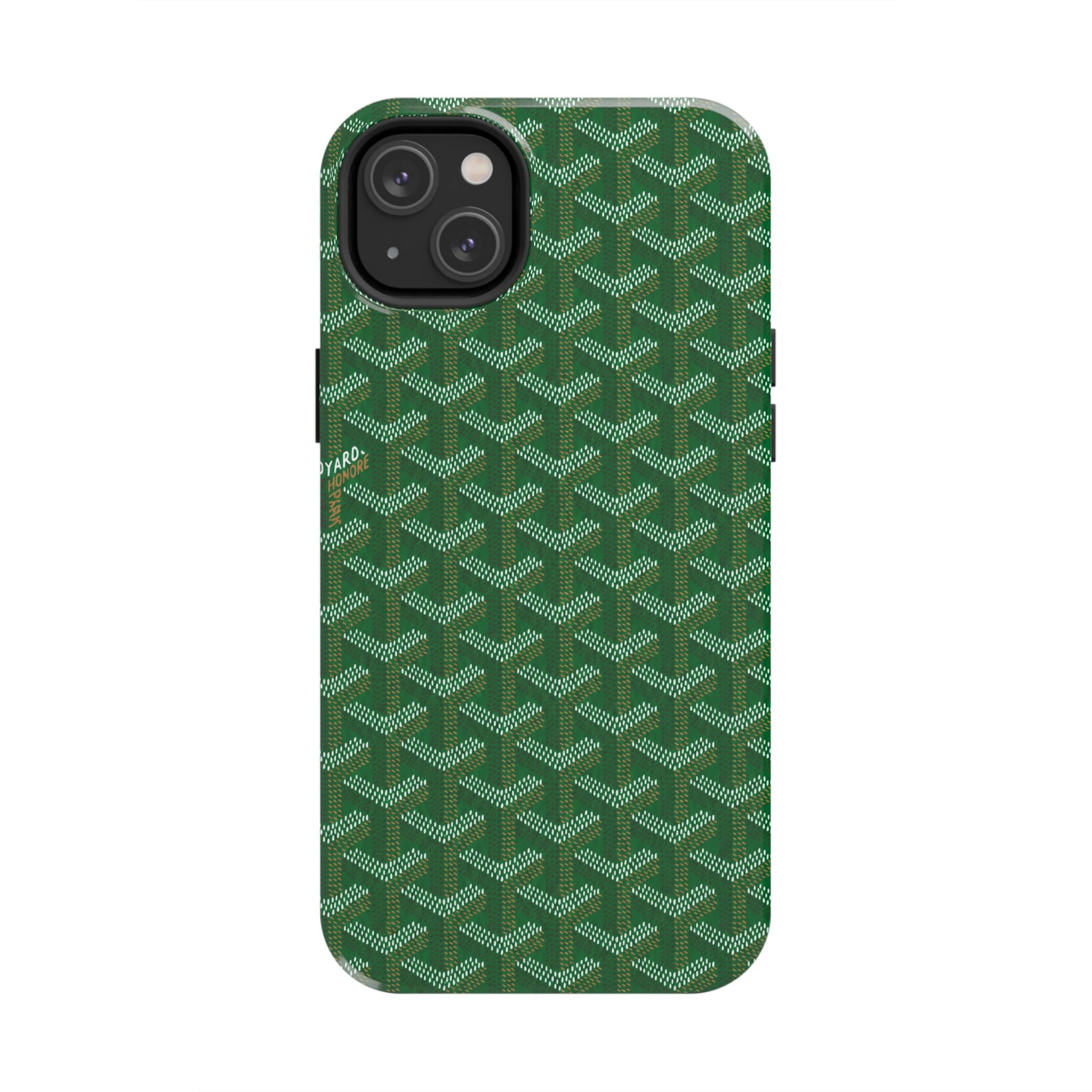 Green Goyard Phone Case