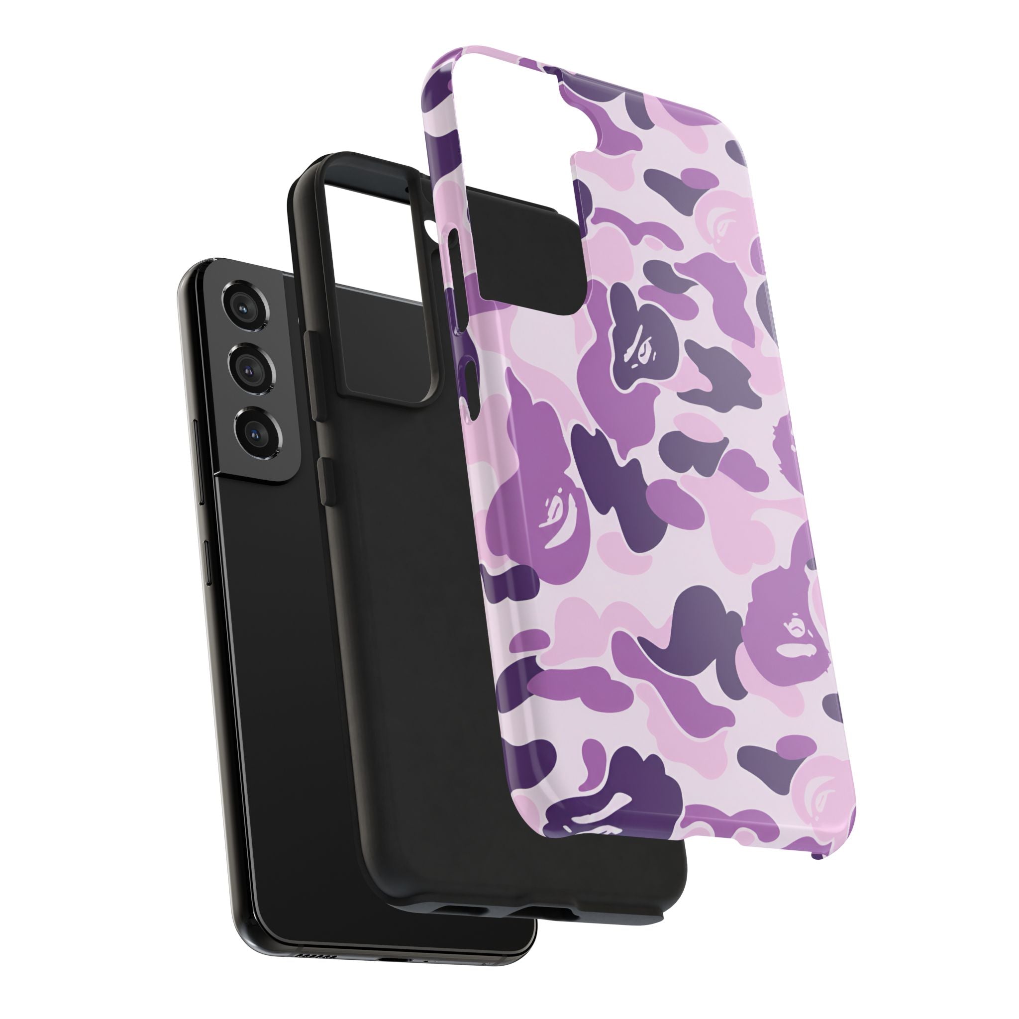 Purple Bape Print Phone Case