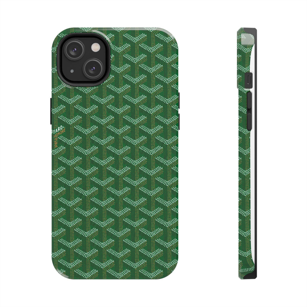 Green Goyard Phone Case