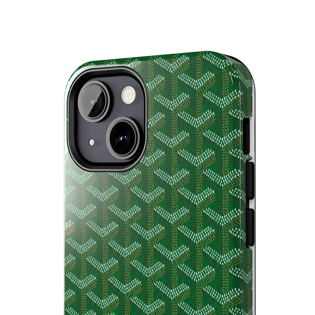 Green Goyard Phone Case