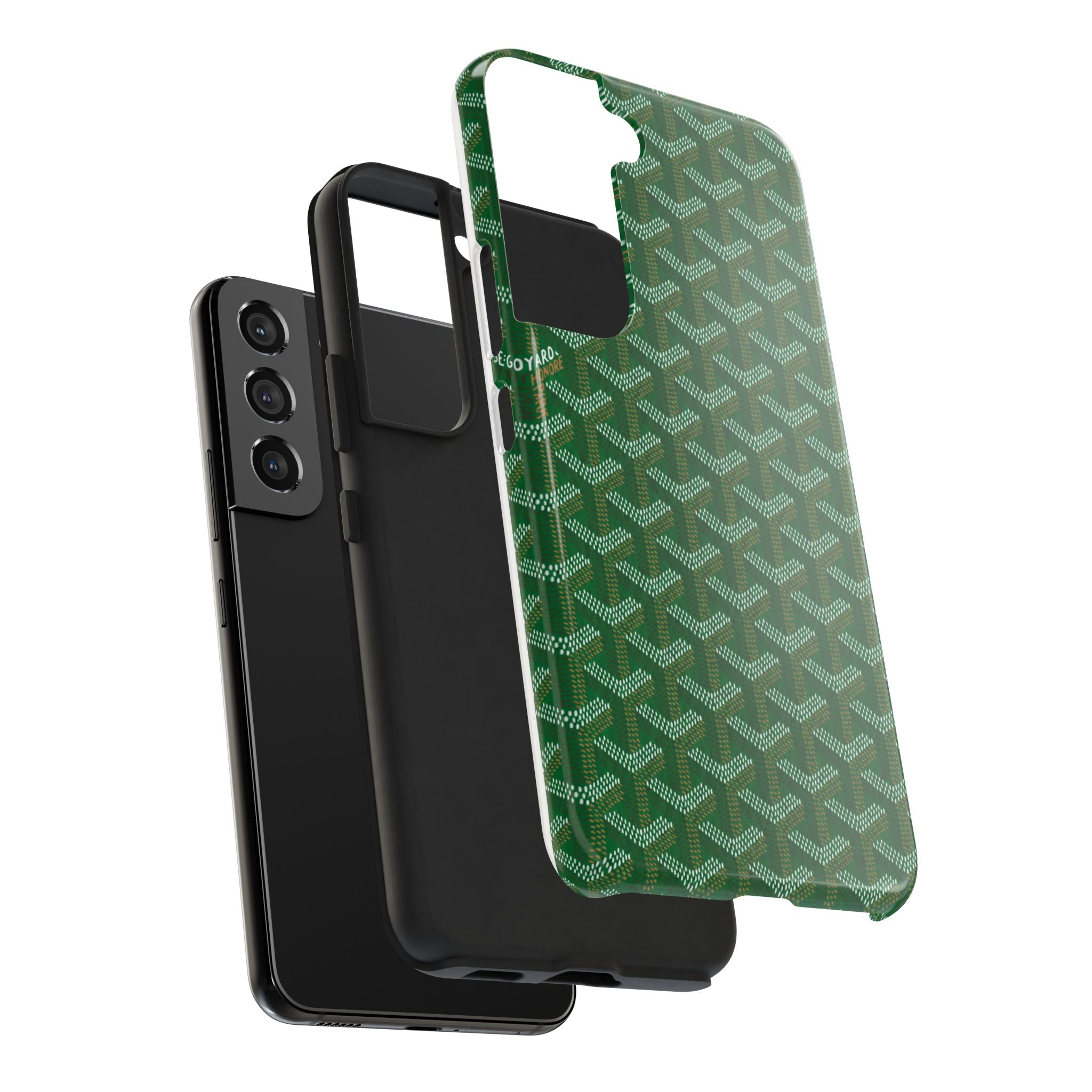 Green Goyard Phone Case