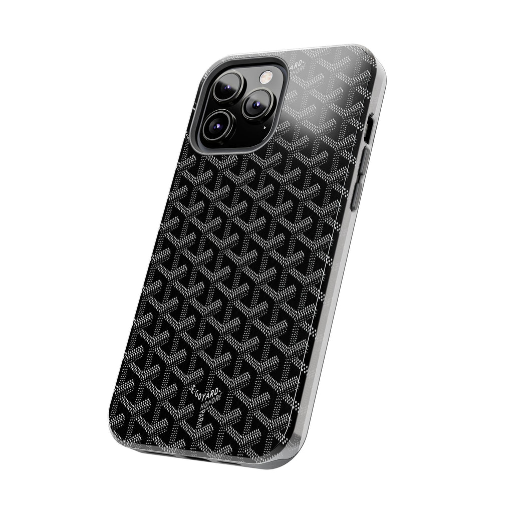 Black Goyard Phone Case