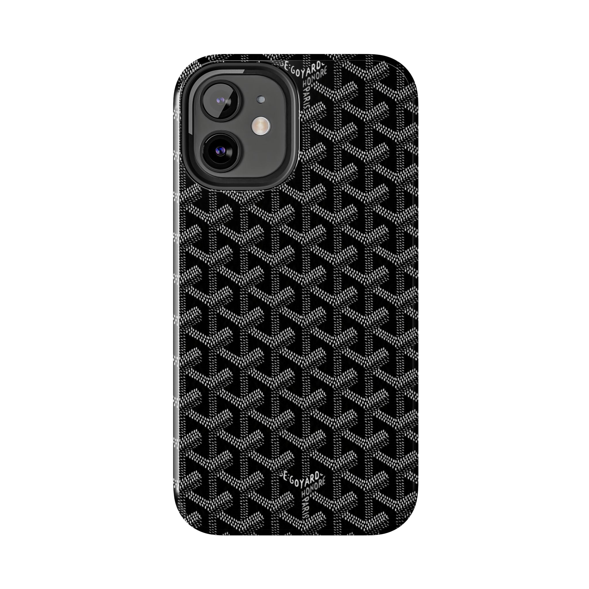 Black Goyard Phone Case