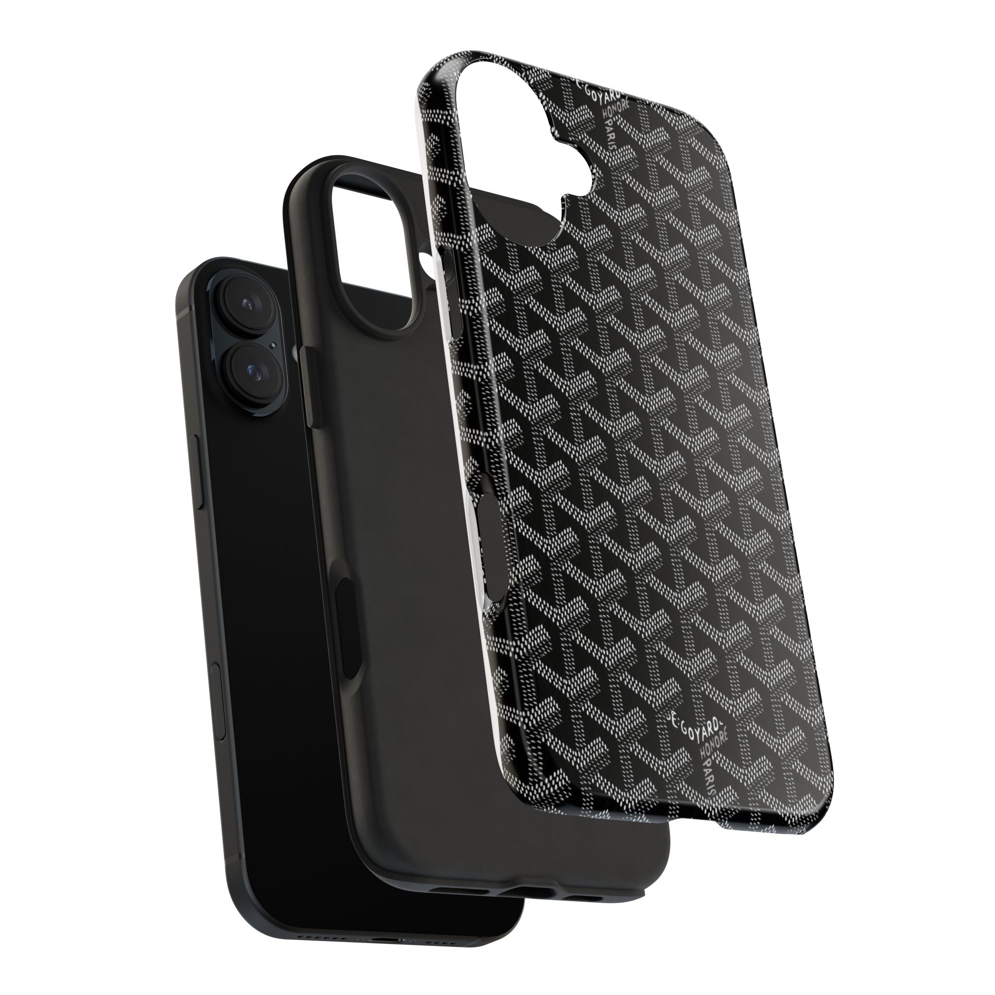 Black Goyard Phone Case