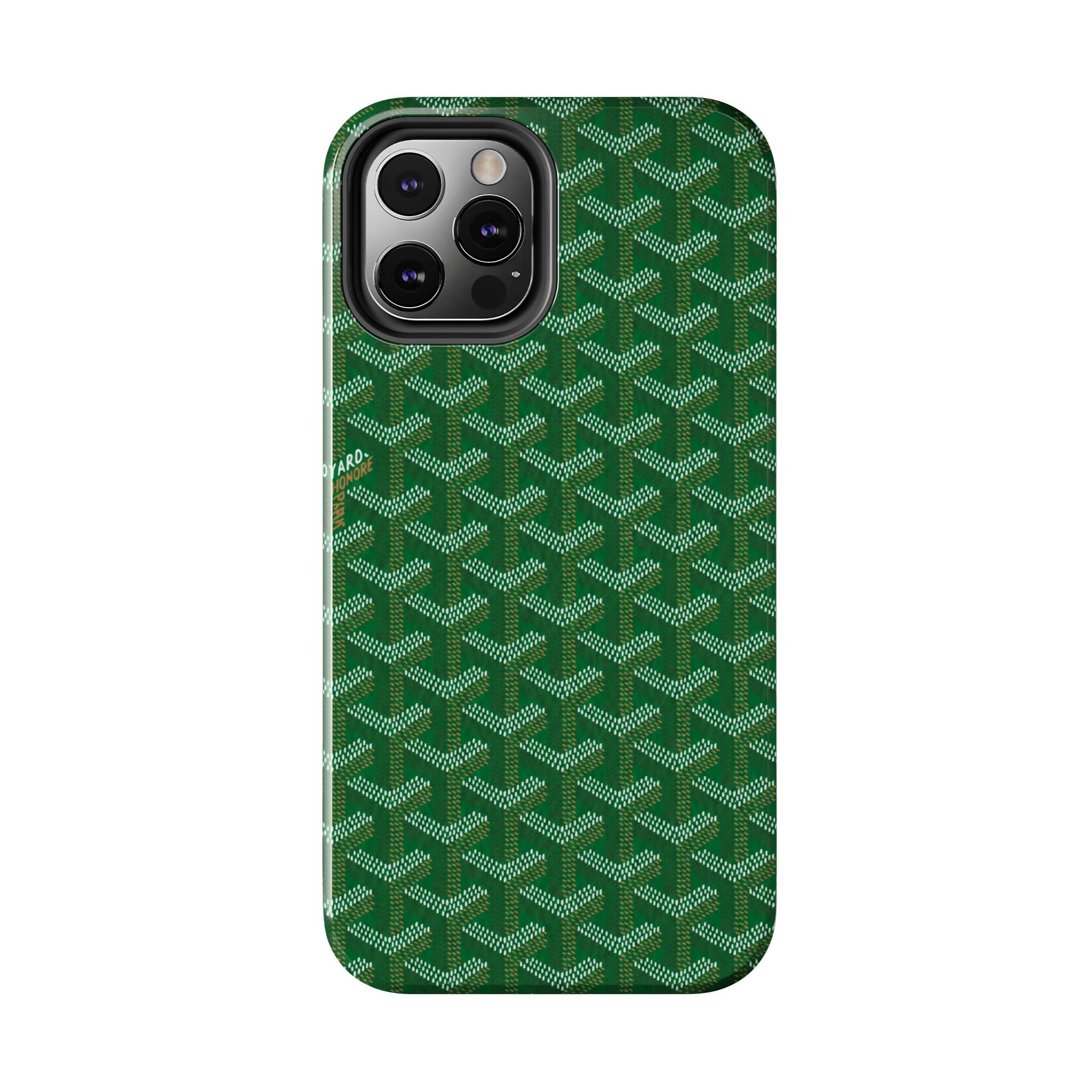 Green Goyard Phone Case