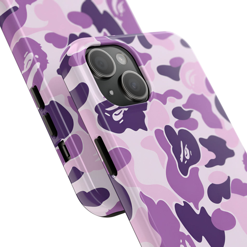 Purple Bape Print Phone Case