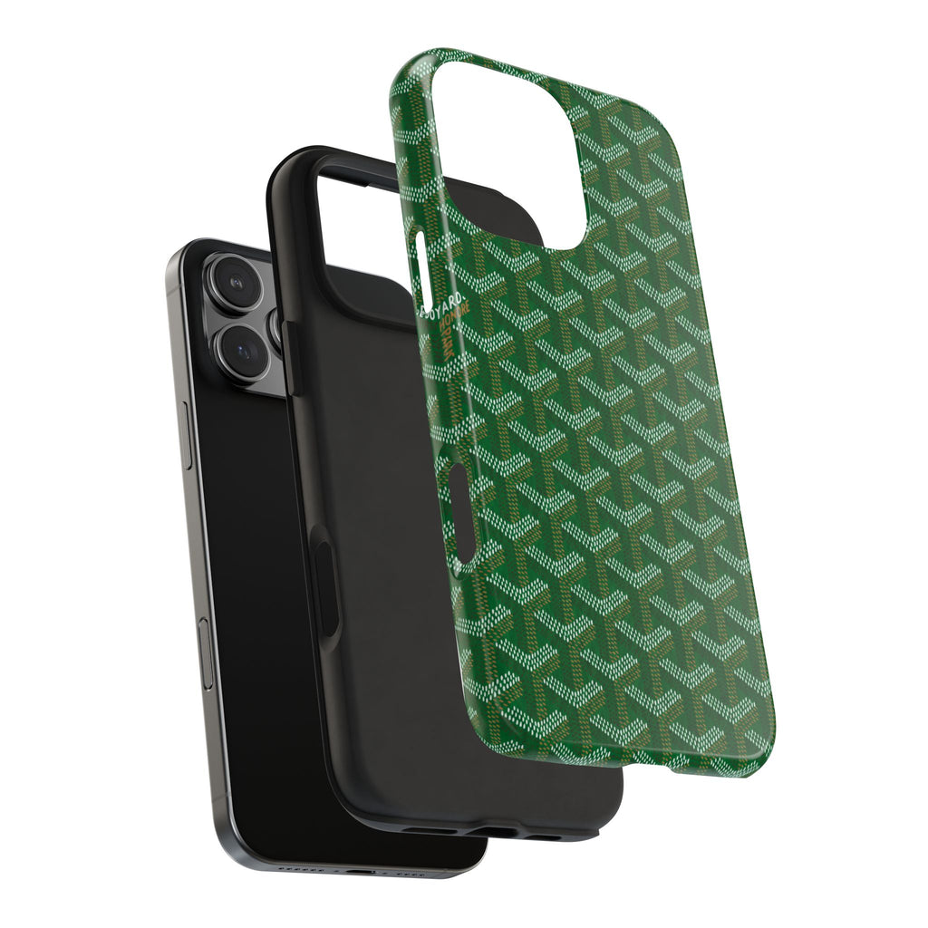 Green Goyard Phone Case