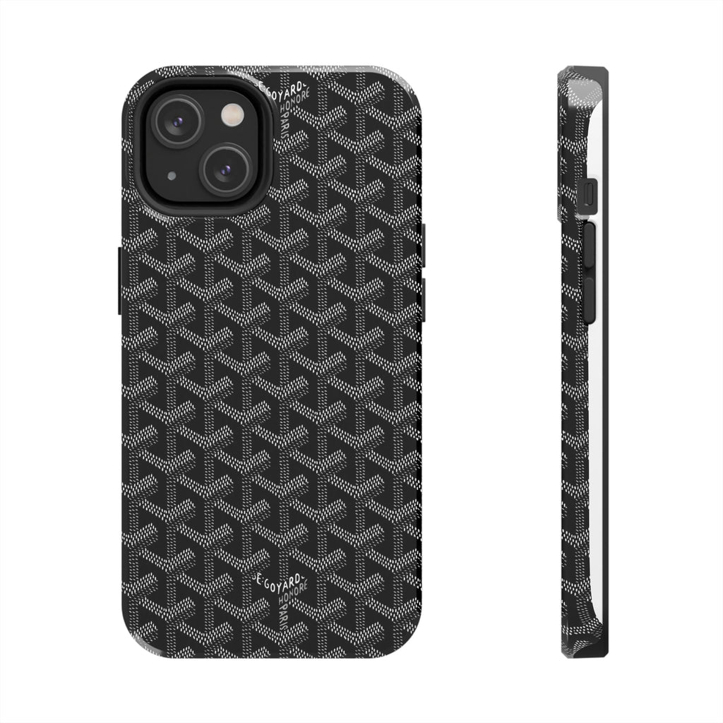 Black Goyard Phone Case