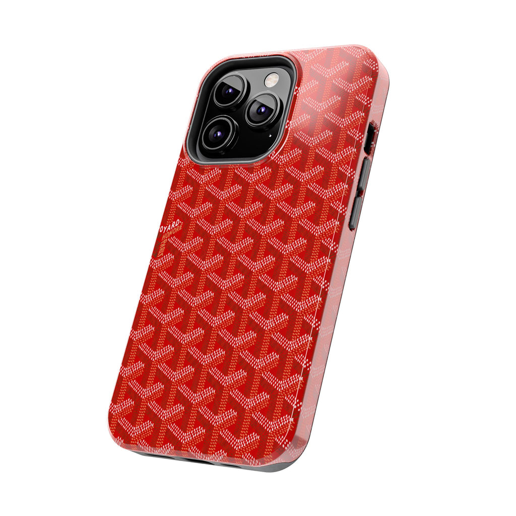 Red Goyard Phone Case