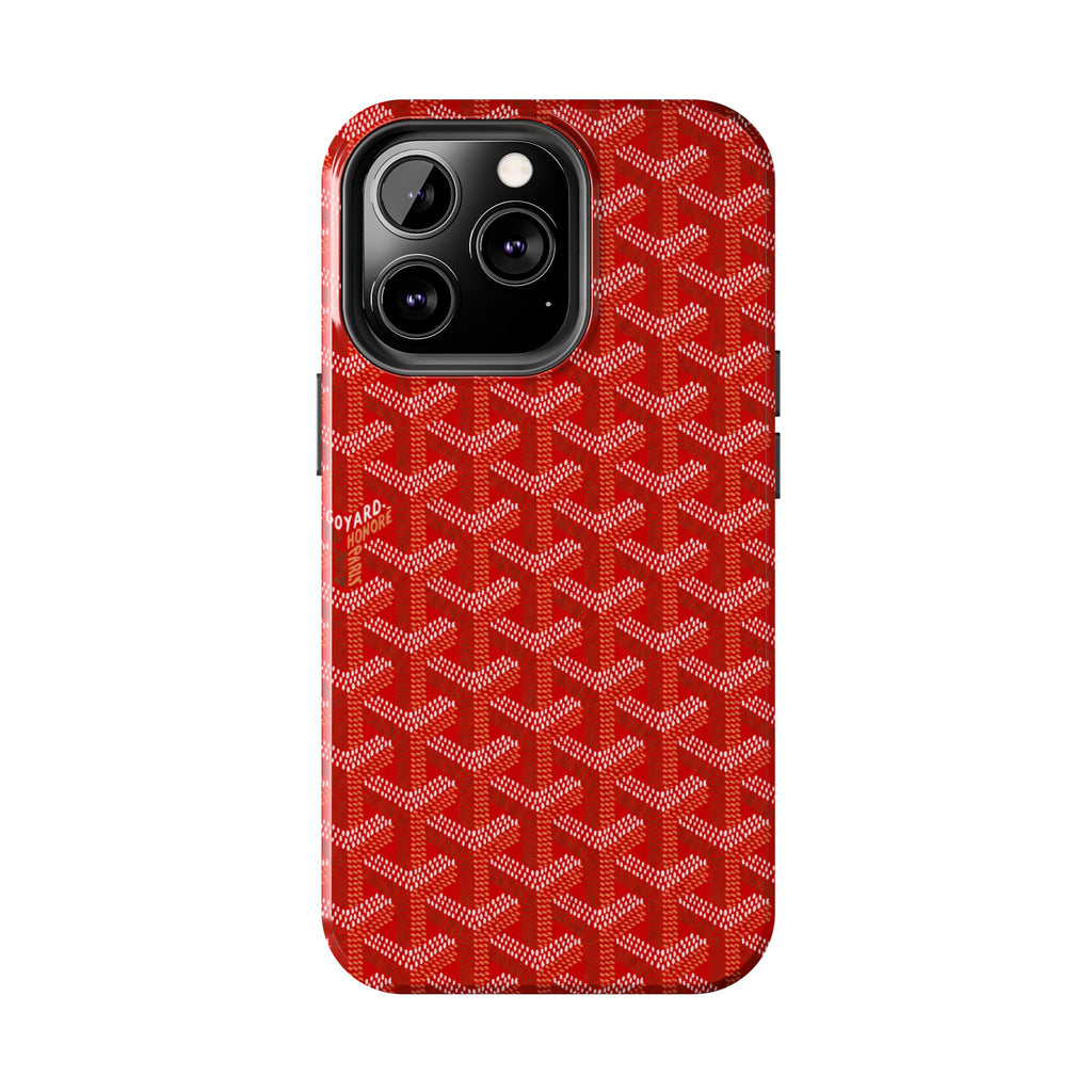 Red Goyard Phone Case
