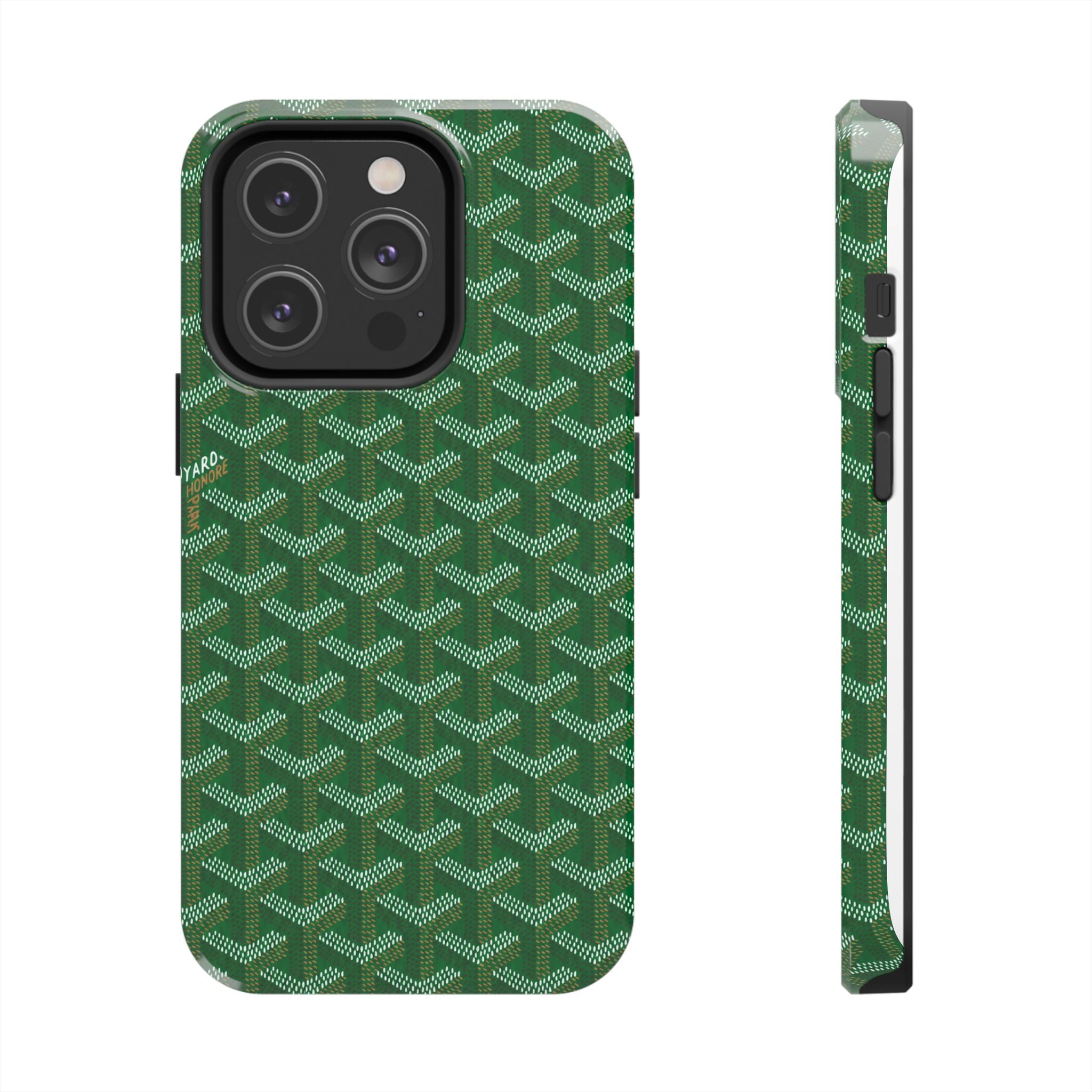 Green Goyard Phone Case