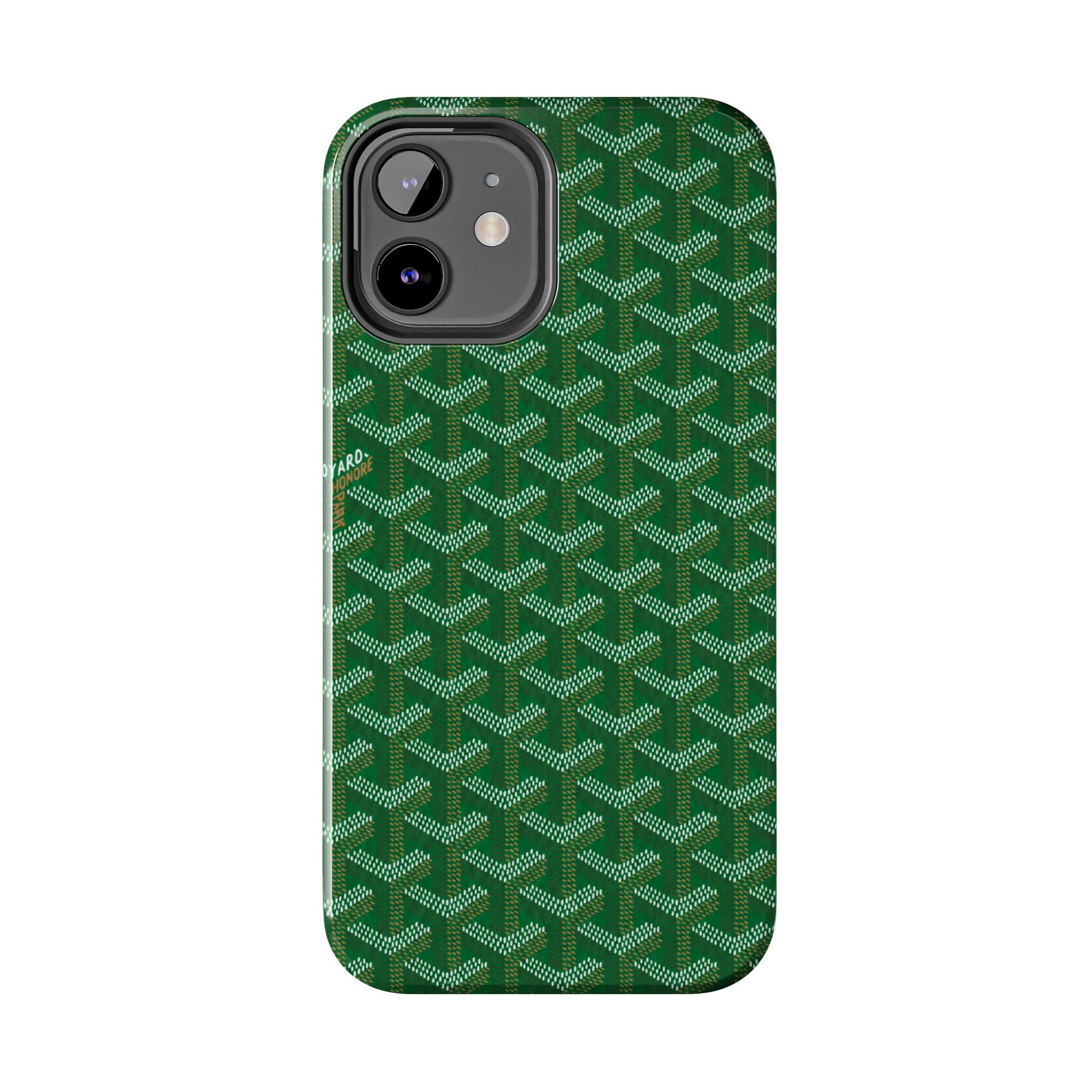 Green Goyard Phone Case
