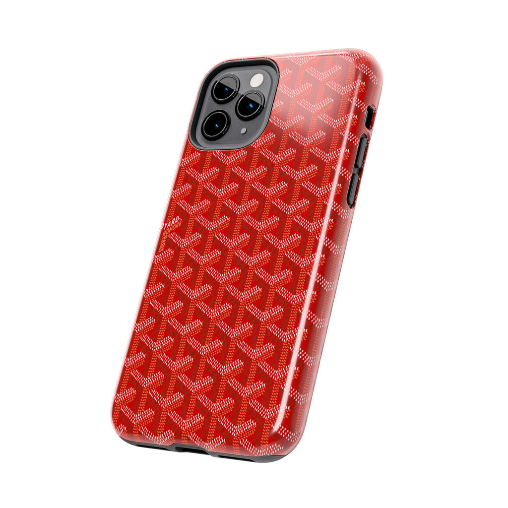 Red Goyard Phone Case