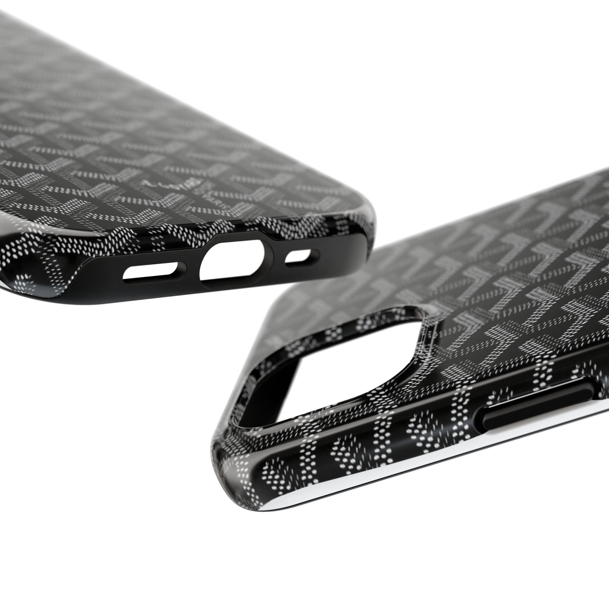 Black Goyard Phone Case