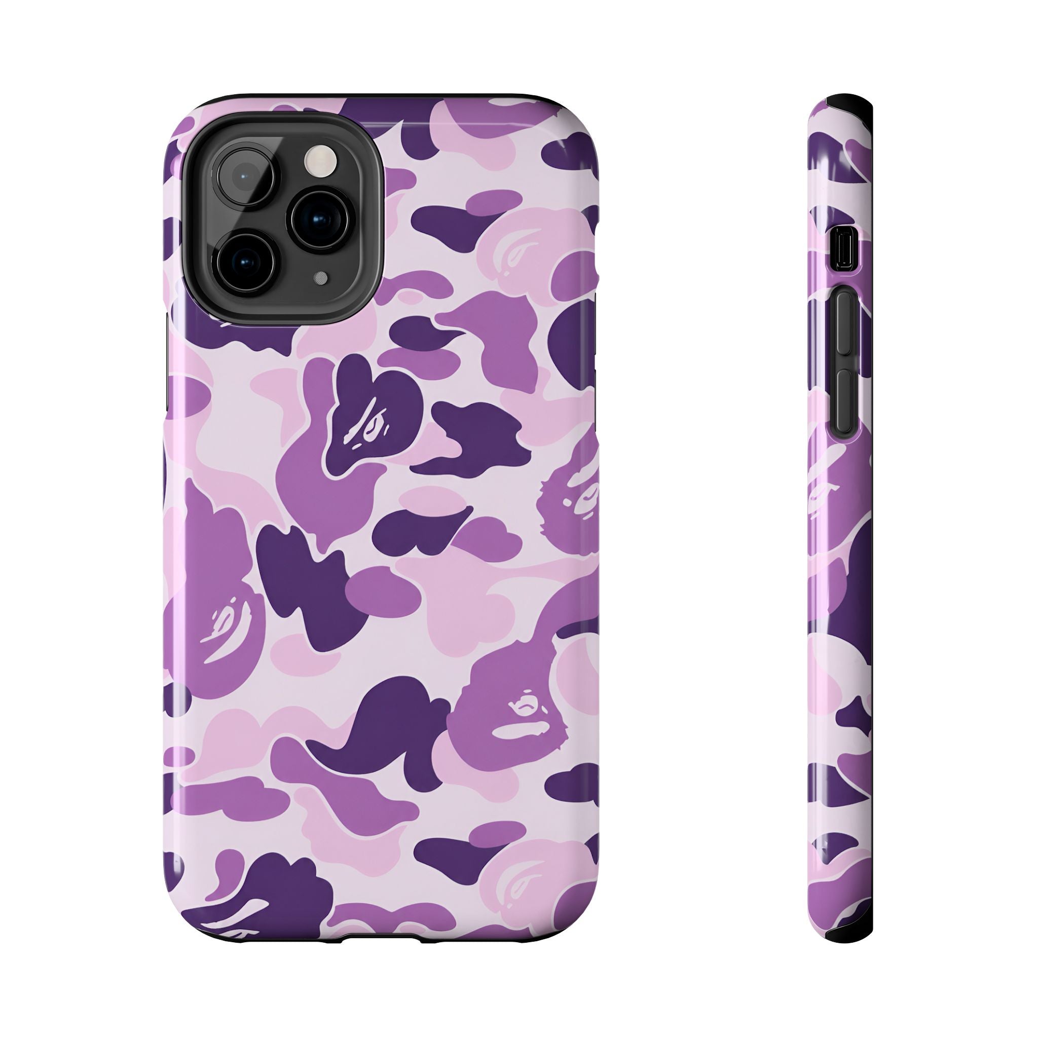 Purple Bape Print Phone Case