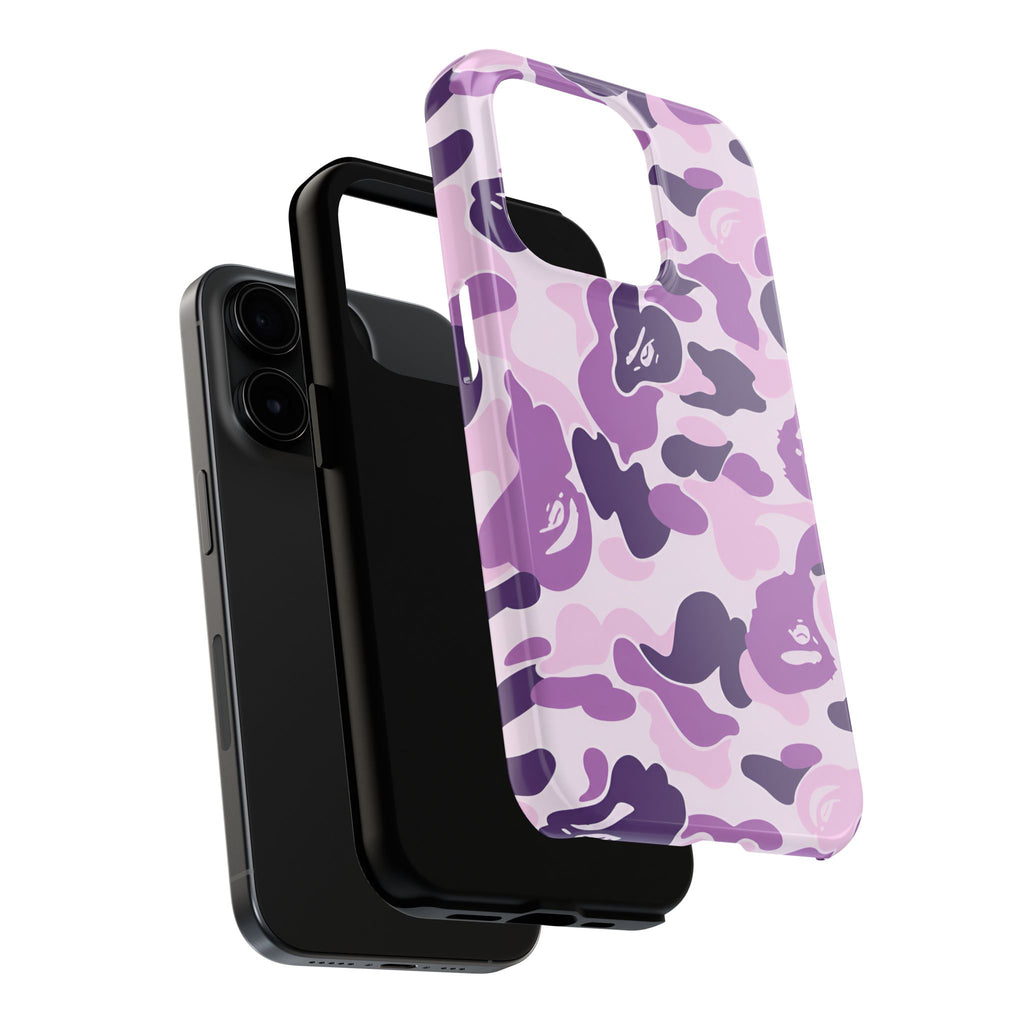 Purple Bape Print Phone Case
