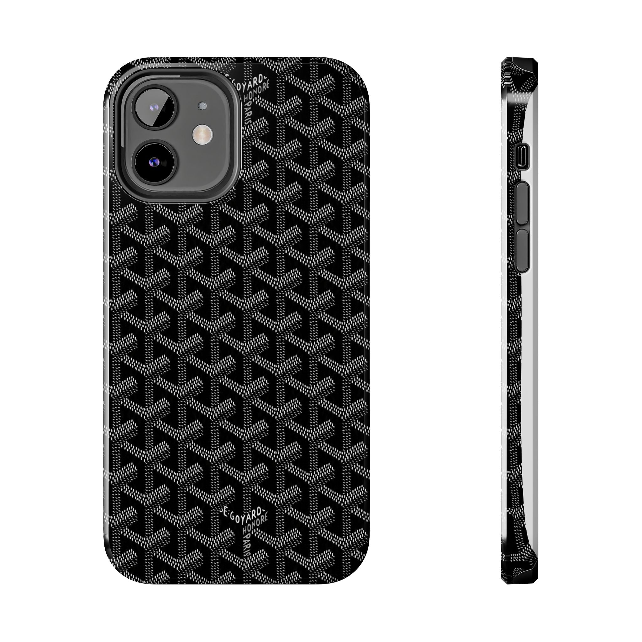 Black Goyard Phone Case