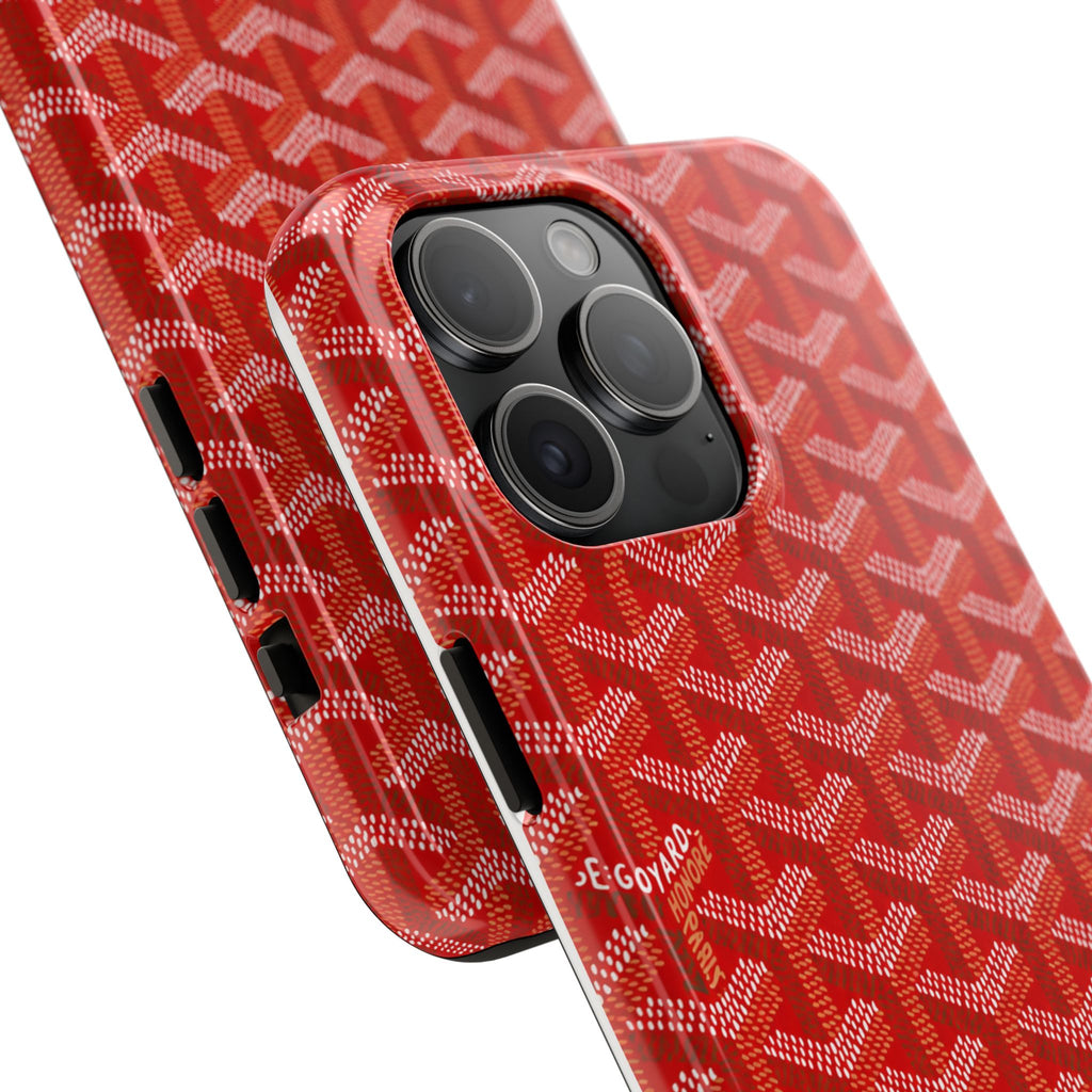 Red Goyard Phone Case