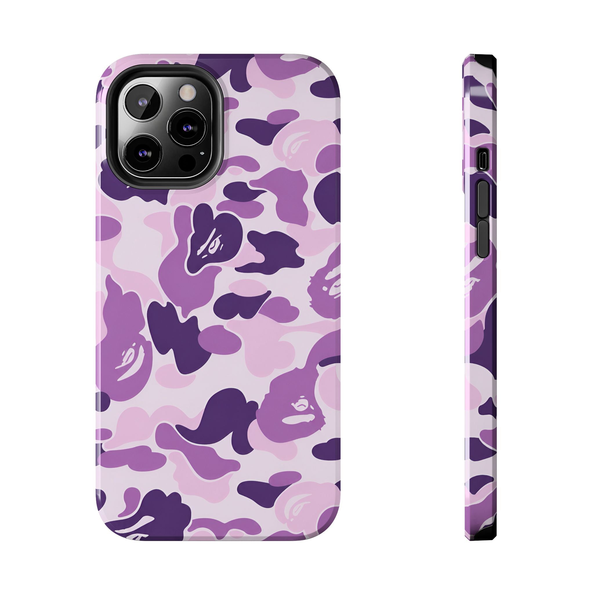 Purple Bape Print Phone Case