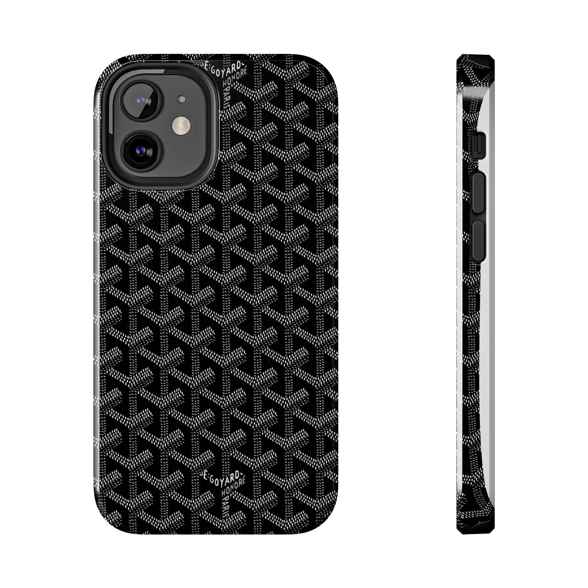 Black Goyard Phone Case