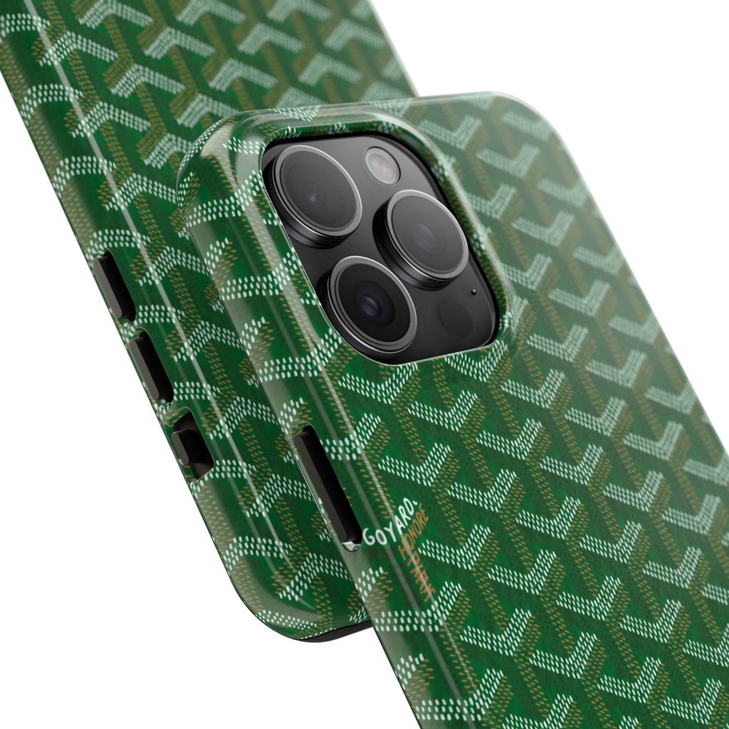 Green Goyard Phone Case