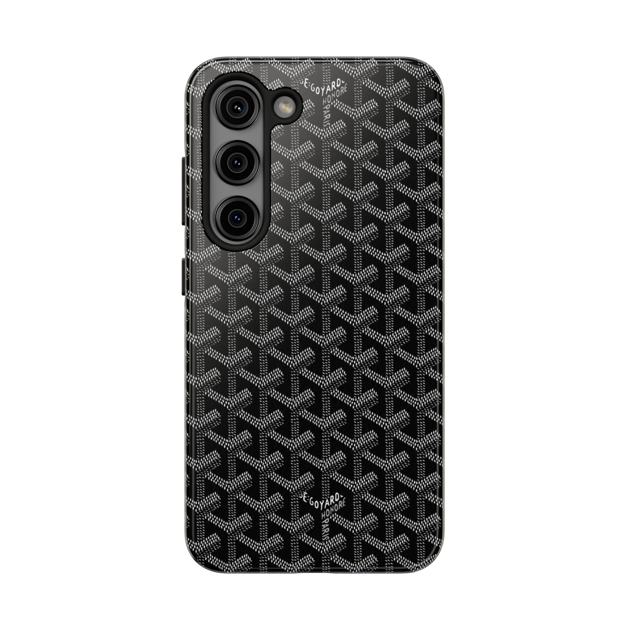Black Goyard Phone Case