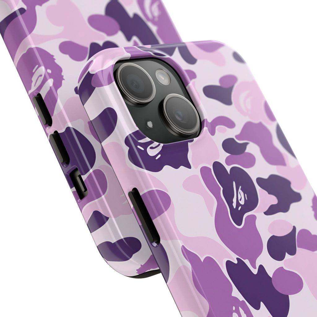 Purple Bape Print Phone Case