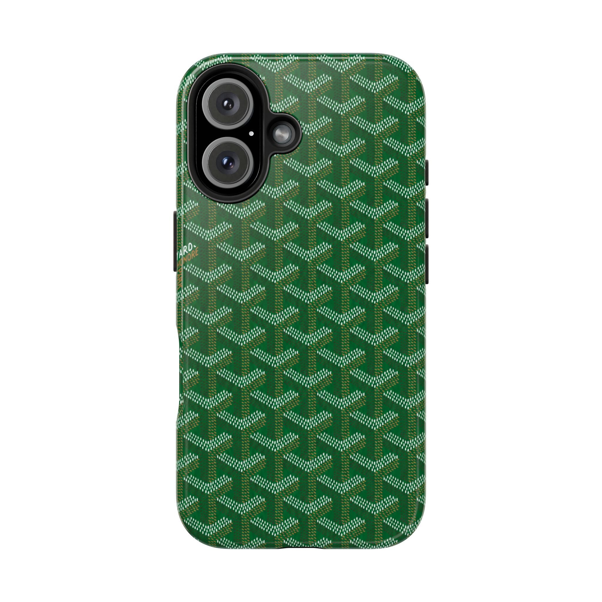 Green Goyard Phone Case