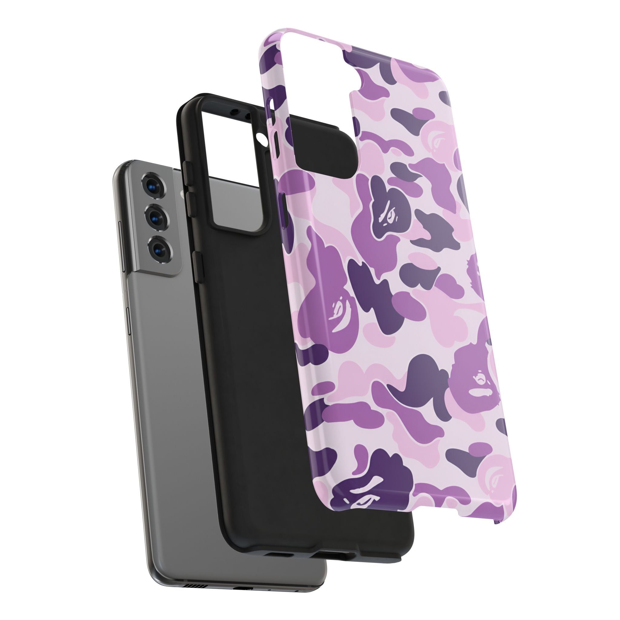 Purple Bape Print Phone Case