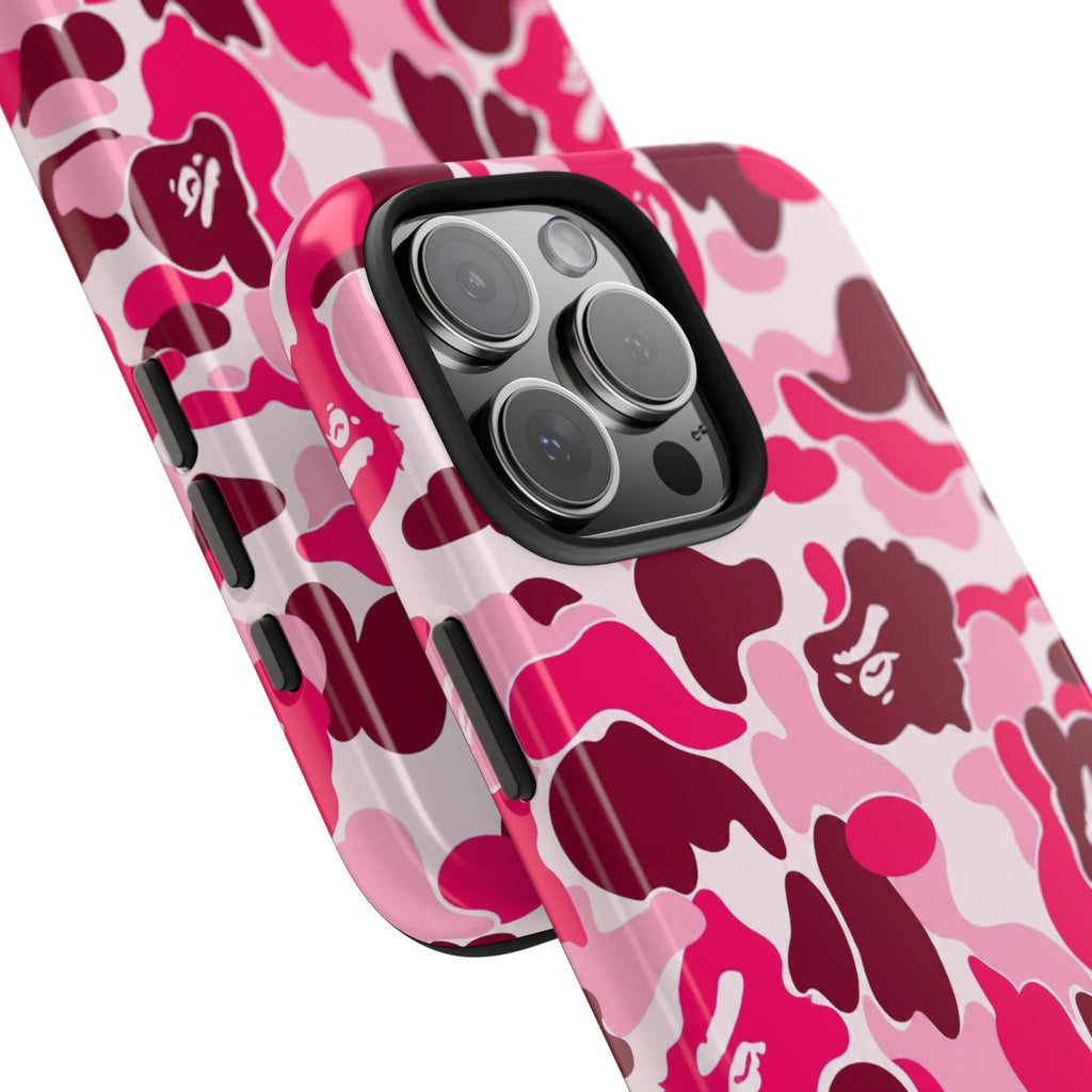 Pink Bape Print Phone Case